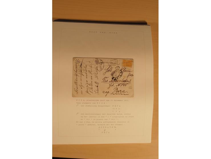 1762/1917, Die Postverbindungen von und nach Riga, Sammlung mit Briefen, Karten und Ganzsachen, dabei die Stempel Rigas ab 17