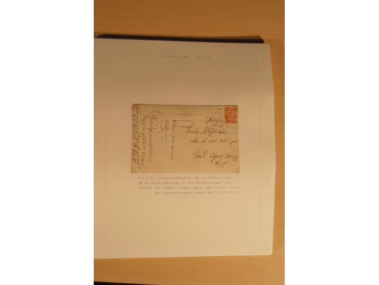 1762/1917, Die Postverbindungen von und nach Riga, Sammlung mit Briefen, Karten und Ganzsachen, dabei die Stempel Rigas ab 17