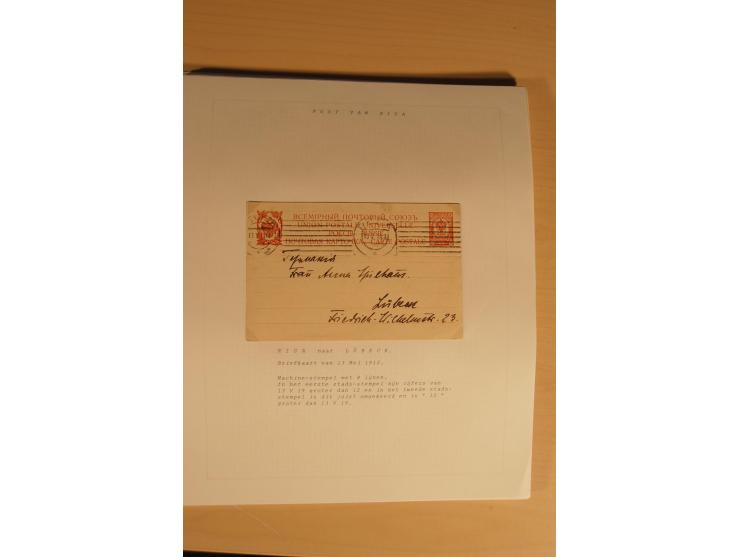 1762/1917, Die Postverbindungen von und nach Riga, Sammlung mit Briefen, Karten und Ganzsachen, dabei die Stempel Rigas ab 17