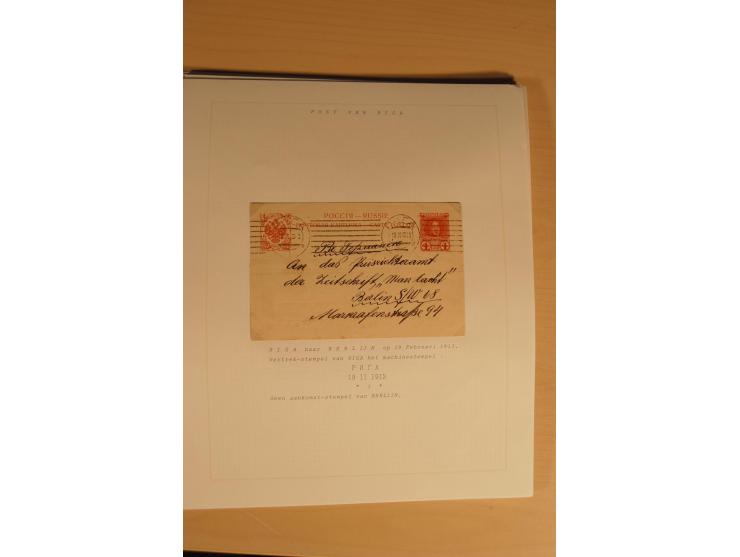 1762/1917, Die Postverbindungen von und nach Riga, Sammlung mit Briefen, Karten und Ganzsachen, dabei die Stempel Rigas ab 17