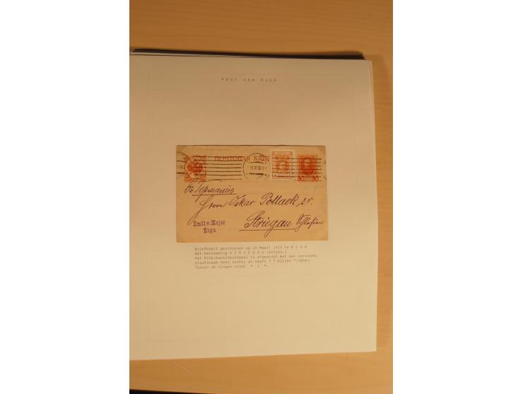 1762/1917, Die Postverbindungen von und nach Riga, Sammlung mit Briefen, Karten und Ganzsachen, dabei die Stempel Rigas ab 17