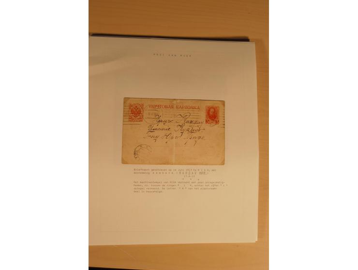 1762/1917, Die Postverbindungen von und nach Riga, Sammlung mit Briefen, Karten und Ganzsachen, dabei die Stempel Rigas ab 17