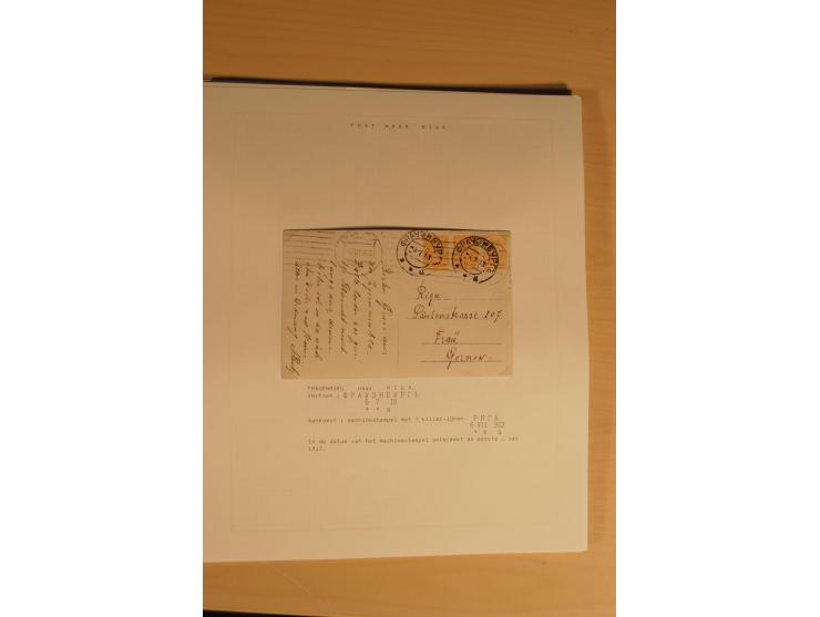 1762/1917, Die Postverbindungen von und nach Riga, Sammlung mit Briefen, Karten und Ganzsachen, dabei die Stempel Rigas ab 17