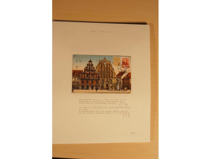 1762/1917, Die Postverbindungen von und nach Riga, Sammlung mit Briefen, Karten und Ganzsachen, dabei die Stempel Rigas ab 17