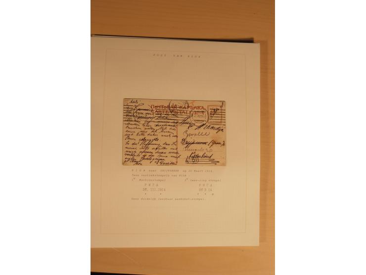 1762/1917, Die Postverbindungen von und nach Riga, Sammlung mit Briefen, Karten und Ganzsachen, dabei die Stempel Rigas ab 17