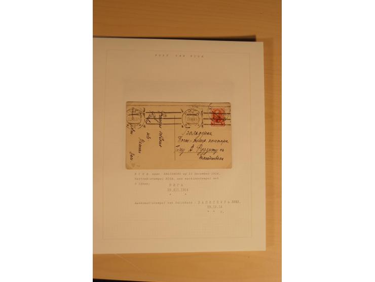 1762/1917, Die Postverbindungen von und nach Riga, Sammlung mit Briefen, Karten und Ganzsachen, dabei die Stempel Rigas ab 17