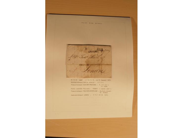 1762/1917, Die Postverbindungen von und nach Riga, Sammlung mit Briefen, Karten und Ganzsachen, dabei die Stempel Rigas ab 17