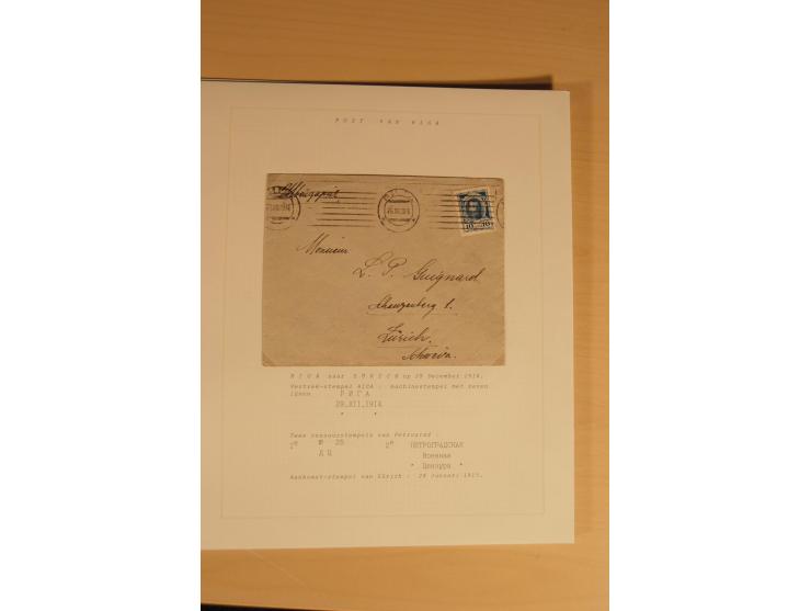 1762/1917, Die Postverbindungen von und nach Riga, Sammlung mit Briefen, Karten und Ganzsachen, dabei die Stempel Rigas ab 17