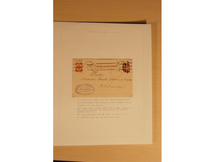 1762/1917, Die Postverbindungen von und nach Riga, Sammlung mit Briefen, Karten und Ganzsachen, dabei die Stempel Rigas ab 17