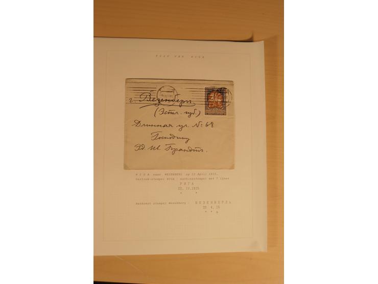 1762/1917, Die Postverbindungen von und nach Riga, Sammlung mit Briefen, Karten und Ganzsachen, dabei die Stempel Rigas ab 17