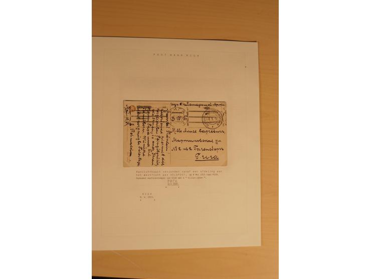 1762/1917, Die Postverbindungen von und nach Riga, Sammlung mit Briefen, Karten und Ganzsachen, dabei die Stempel Rigas ab 17