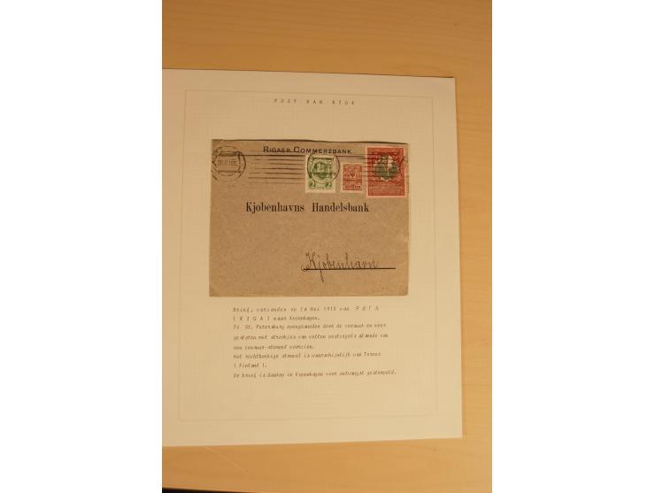 1762/1917, Die Postverbindungen von und nach Riga, Sammlung mit Briefen, Karten und Ganzsachen, dabei die Stempel Rigas ab 17