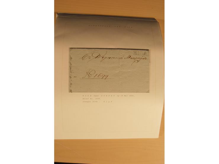 1762/1917, Die Postverbindungen von und nach Riga, Sammlung mit Briefen, Karten und Ganzsachen, dabei die Stempel Rigas ab 17