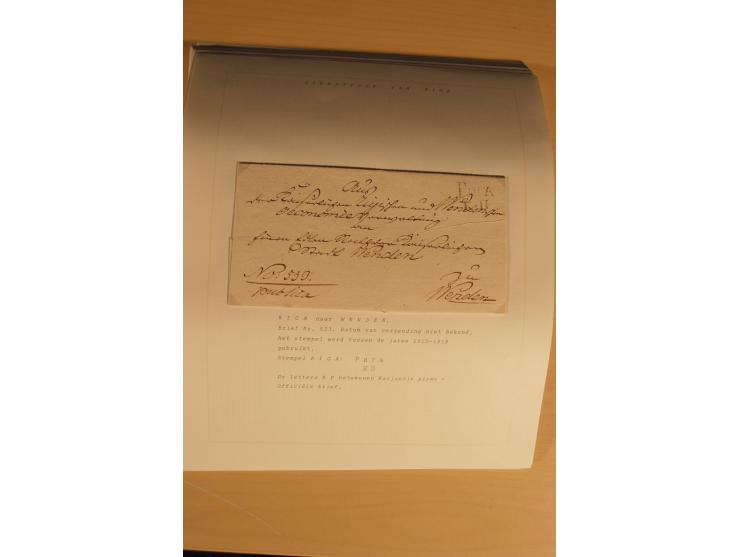1762/1917, Die Postverbindungen von und nach Riga, Sammlung mit Briefen, Karten und Ganzsachen, dabei die Stempel Rigas ab 17