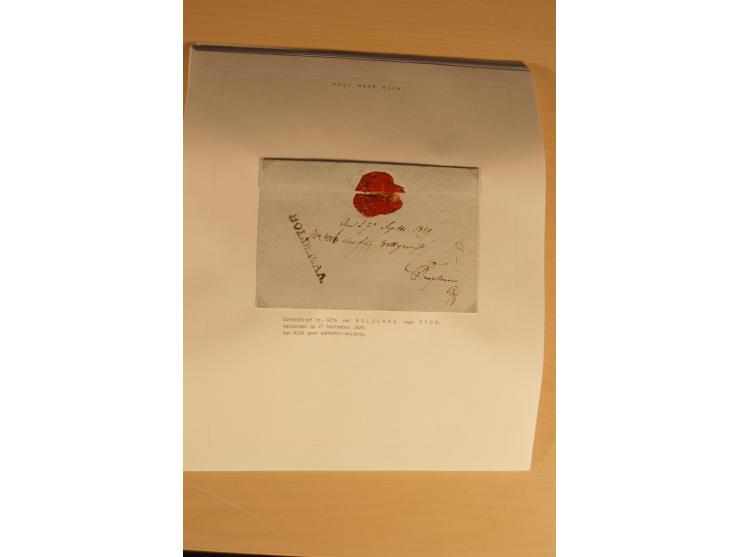 1762/1917, Die Postverbindungen von und nach Riga, Sammlung mit Briefen, Karten und Ganzsachen, dabei die Stempel Rigas ab 17