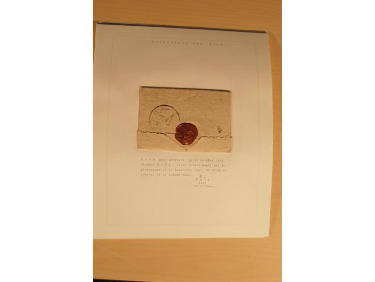 1762/1917, Die Postverbindungen von und nach Riga, Sammlung mit Briefen, Karten und Ganzsachen, dabei die Stempel Rigas ab 17