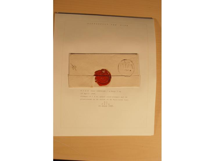 1762/1917, Die Postverbindungen von und nach Riga, Sammlung mit Briefen, Karten und Ganzsachen, dabei die Stempel Rigas ab 17