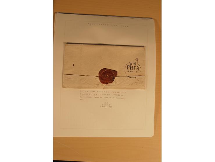 1762/1917, Die Postverbindungen von und nach Riga, Sammlung mit Briefen, Karten und Ganzsachen, dabei die Stempel Rigas ab 17