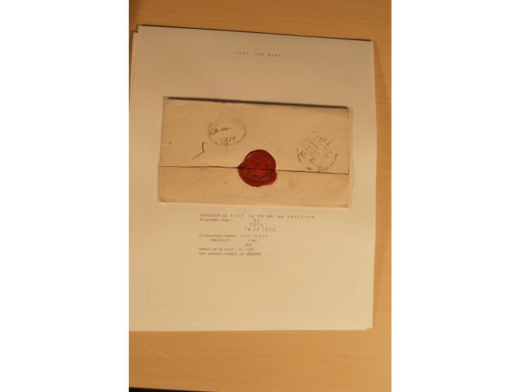 1762/1917, Die Postverbindungen von und nach Riga, Sammlung mit Briefen, Karten und Ganzsachen, dabei die Stempel Rigas ab 17