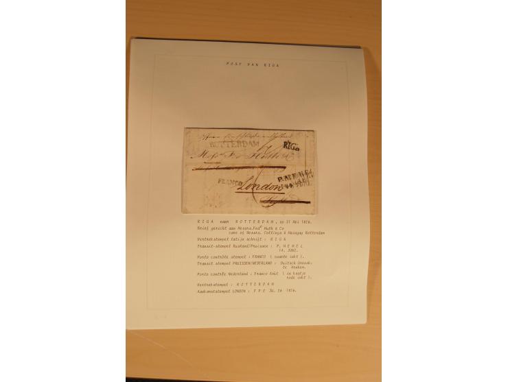 1762/1917, Die Postverbindungen von und nach Riga, Sammlung mit Briefen, Karten und Ganzsachen, dabei die Stempel Rigas ab 17