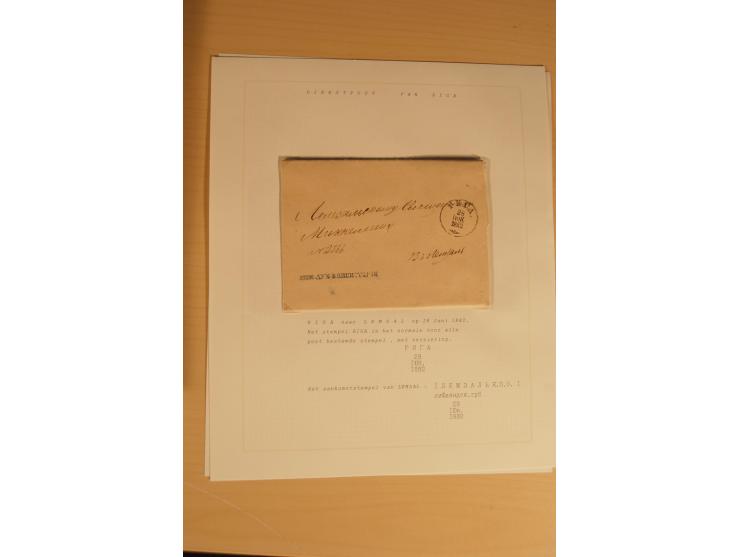 1762/1917, Die Postverbindungen von und nach Riga, Sammlung mit Briefen, Karten und Ganzsachen, dabei die Stempel Rigas ab 17