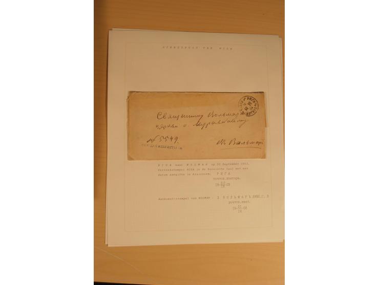 1762/1917, Die Postverbindungen von und nach Riga, Sammlung mit Briefen, Karten und Ganzsachen, dabei die Stempel Rigas ab 17