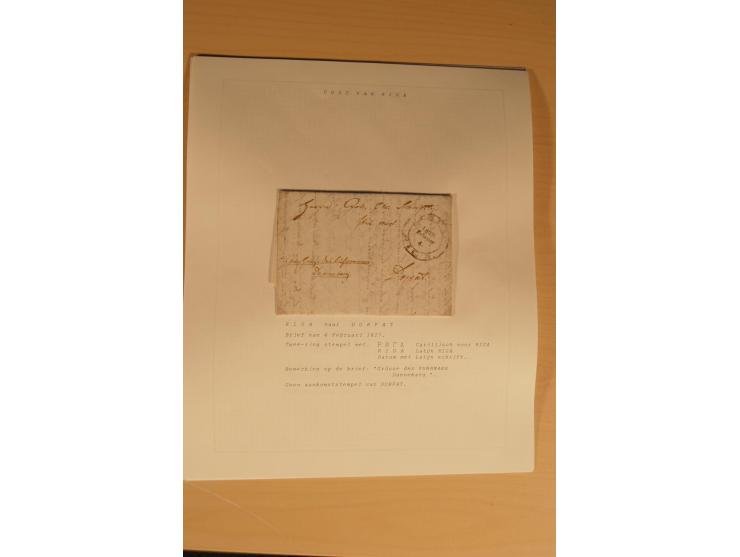 1762/1917, Die Postverbindungen von und nach Riga, Sammlung mit Briefen, Karten und Ganzsachen, dabei die Stempel Rigas ab 17