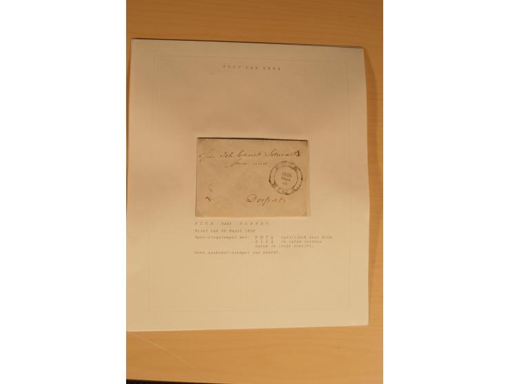 1762/1917, Die Postverbindungen von und nach Riga, Sammlung mit Briefen, Karten und Ganzsachen, dabei die Stempel Rigas ab 17