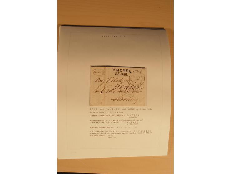 1762/1917, Die Postverbindungen von und nach Riga, Sammlung mit Briefen, Karten und Ganzsachen, dabei die Stempel Rigas ab 17