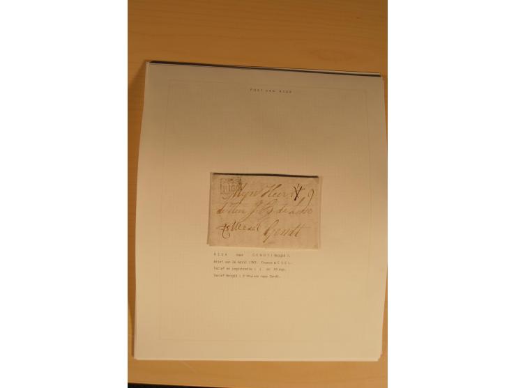 1762/1917, Die Postverbindungen von und nach Riga, Sammlung mit Briefen, Karten und Ganzsachen, dabei die Stempel Rigas ab 17