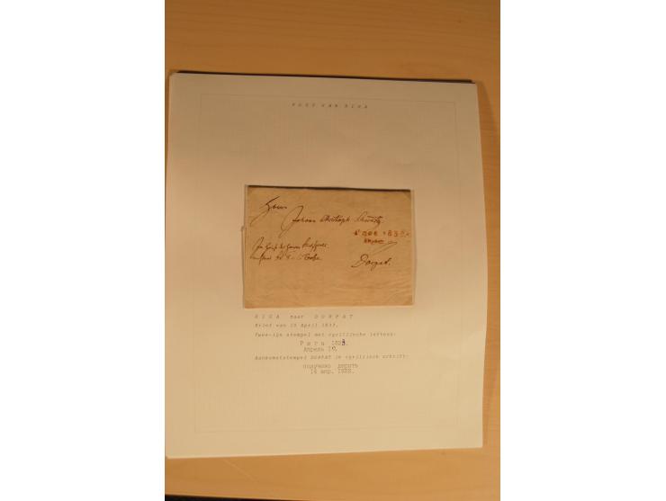 1762/1917, Die Postverbindungen von und nach Riga, Sammlung mit Briefen, Karten und Ganzsachen, dabei die Stempel Rigas ab 17