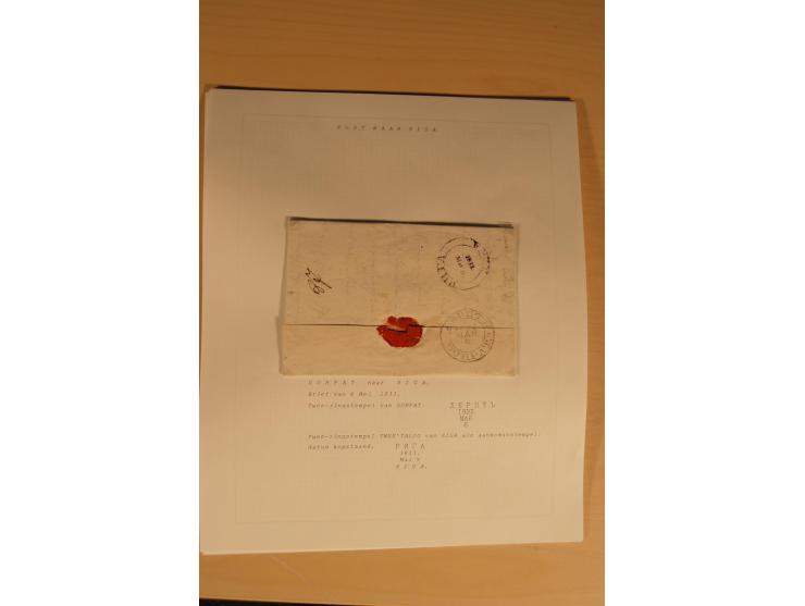 1762/1917, Die Postverbindungen von und nach Riga, Sammlung mit Briefen, Karten und Ganzsachen, dabei die Stempel Rigas ab 17