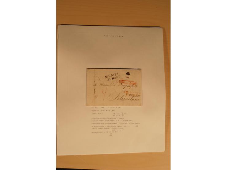 1762/1917, Die Postverbindungen von und nach Riga, Sammlung mit Briefen, Karten und Ganzsachen, dabei die Stempel Rigas ab 17
