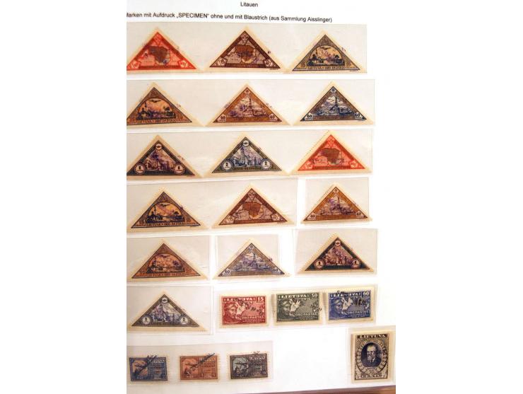 1918/2007, ungebrauchte, postfrische und gestempelte stark spezialisierte Sammlung ab Nr. 1-26, mit vielen ungezähnten und te