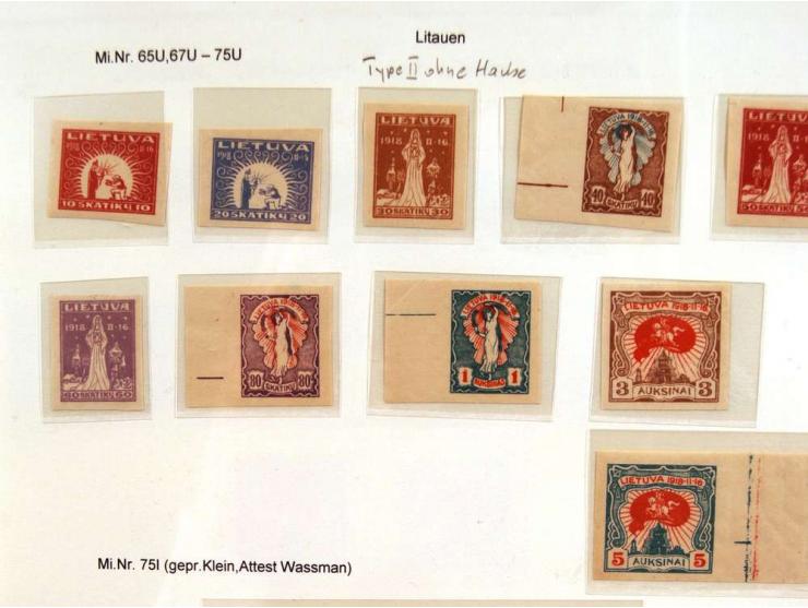 1918/2007, ungebrauchte, postfrische und gestempelte stark spezialisierte Sammlung ab Nr. 1-26, mit vielen ungezähnten und te