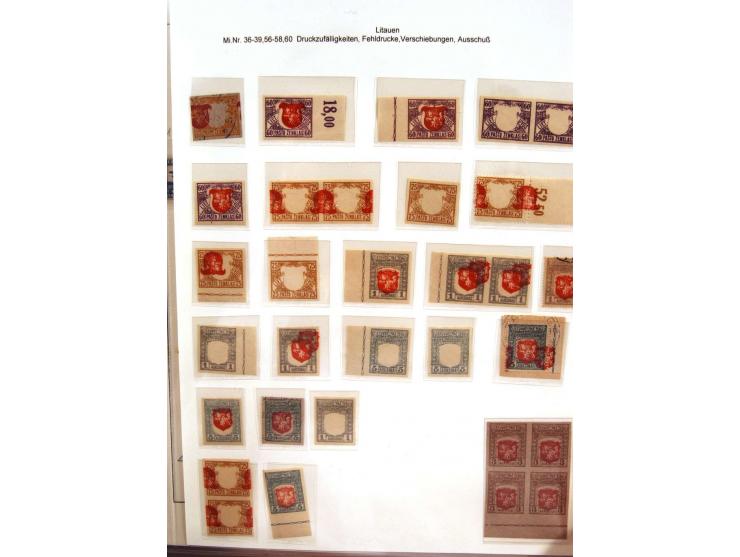 1918/2007, ungebrauchte, postfrische und gestempelte stark spezialisierte Sammlung ab Nr. 1-26, mit vielen ungezähnten und te