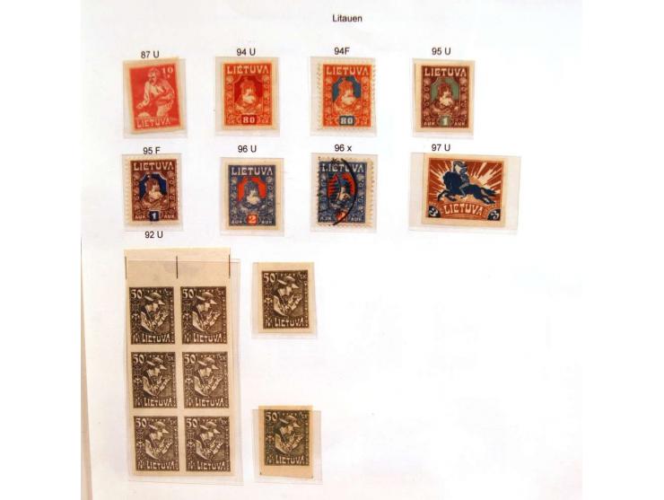 1918/2007, ungebrauchte, postfrische und gestempelte stark spezialisierte Sammlung ab Nr. 1-26, mit vielen ungezähnten und te