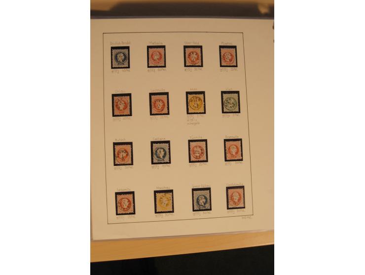 1850/90, umfangreiche Sammlung der 1. Ausgabe mit vielen Farben, Typen, interessanten Stempeln (u.a. rote Entwertung auf Mi.-