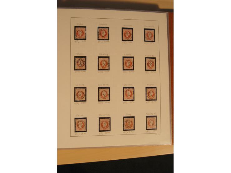 1850/90, umfangreiche Sammlung der 1. Ausgabe mit vielen Farben, Typen, interessanten Stempeln (u.a. rote Entwertung auf Mi.-