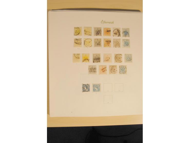 1850/1916, gestempelte Sammlung mit Lombarbei-Venetien inkl. einiger Briefe, dabei u.a. Mi.-Nr. 1-5X+Y, 10 II c (2), 16-17, 1