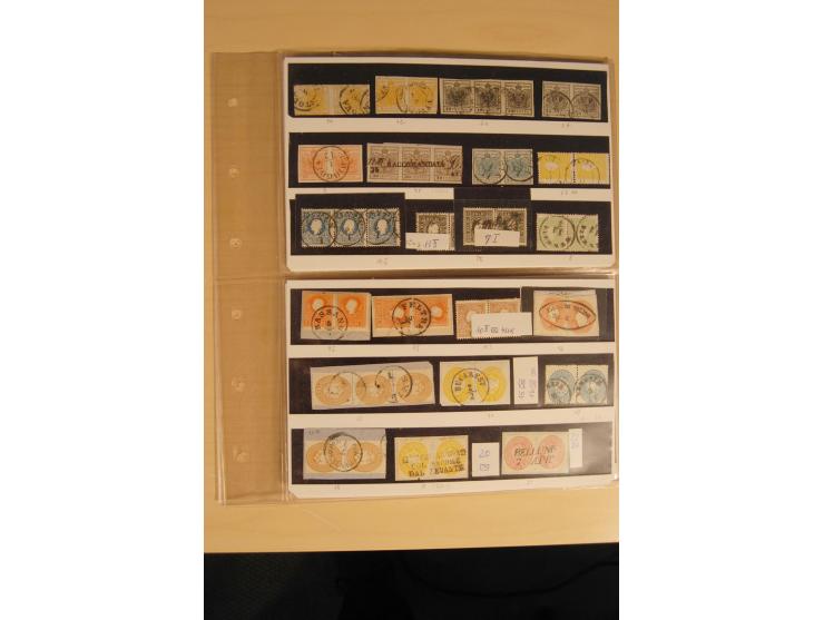 1850/1916, gestempelte Sammlung mit Lombarbei-Venetien inkl. einiger Briefe, dabei u.a. Mi.-Nr. 1-5X+Y, 10 II c (2), 16-17, 1
