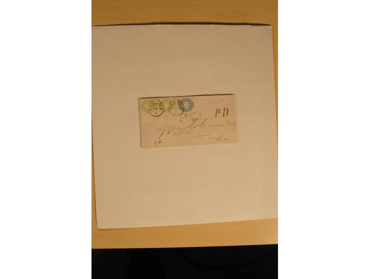 1850/1916, gestempelte Sammlung mit Lombarbei-Venetien inkl. einiger Briefe, dabei u.a. Mi.-Nr. 1-5X+Y, 10 II c (2), 16-17, 1