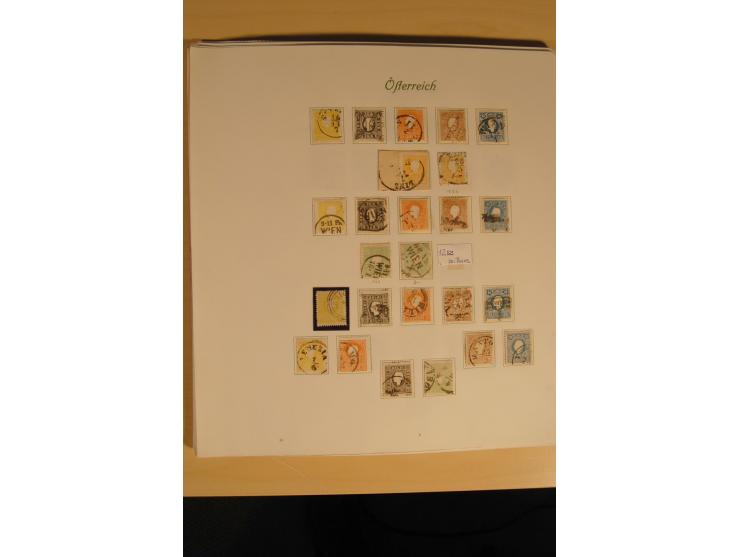 1850/1916, gestempelte Sammlung mit Lombarbei-Venetien inkl. einiger Briefe, dabei u.a. Mi.-Nr. 1-5X+Y, 10 II c (2), 16-17, 1