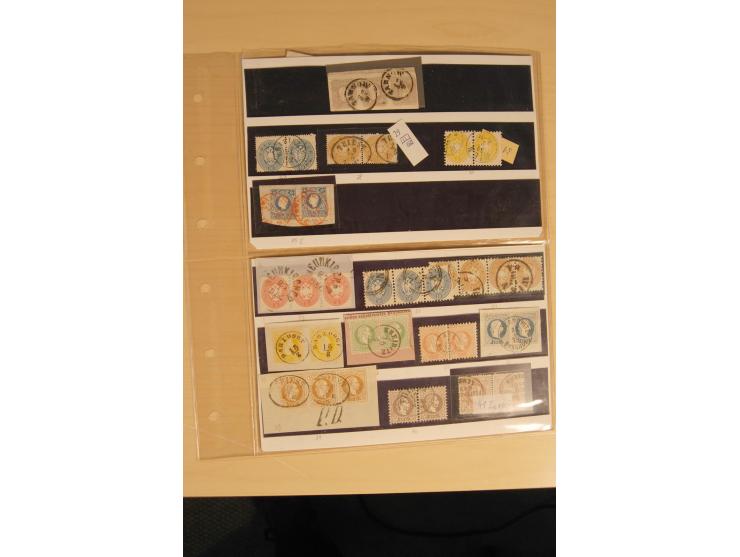 1850/1916, gestempelte Sammlung mit Lombarbei-Venetien inkl. einiger Briefe, dabei u.a. Mi.-Nr. 1-5X+Y, 10 II c (2), 16-17, 1
