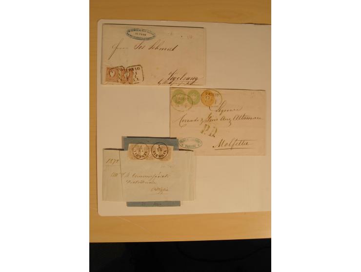 1850/1916, gestempelte Sammlung mit Lombarbei-Venetien inkl. einiger Briefe, dabei u.a. Mi.-Nr. 1-5X+Y, 10 II c (2), 16-17, 1