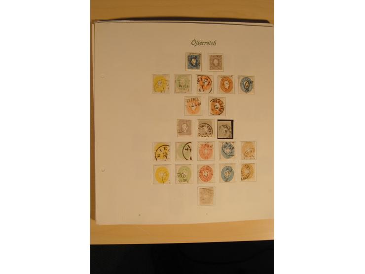 1850/1916, gestempelte Sammlung mit Lombarbei-Venetien inkl. einiger Briefe, dabei u.a. Mi.-Nr. 1-5X+Y, 10 II c (2), 16-17, 1