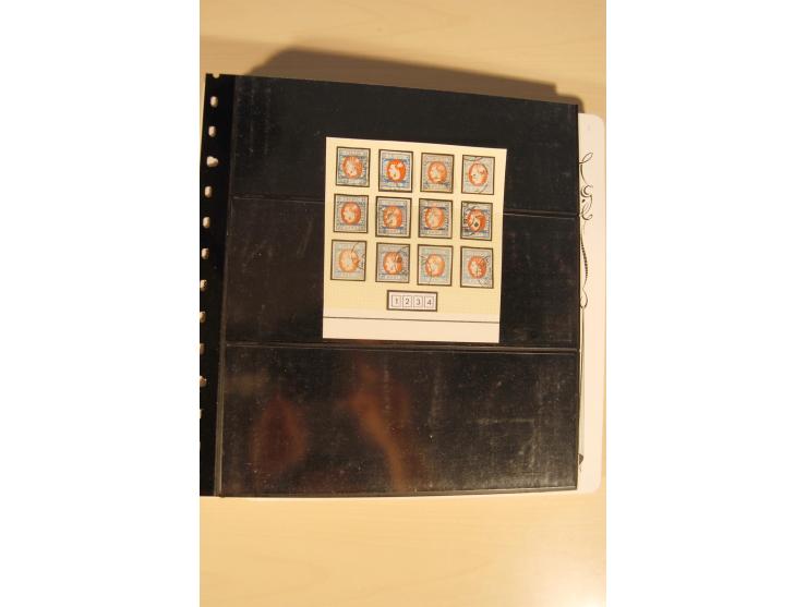 1864/69, reichhaltige ungebrauchte und gestempelte Sammlung, spezialisiert gesammelt mit Einheiten, Umdruckblock-Rekonstrukti
