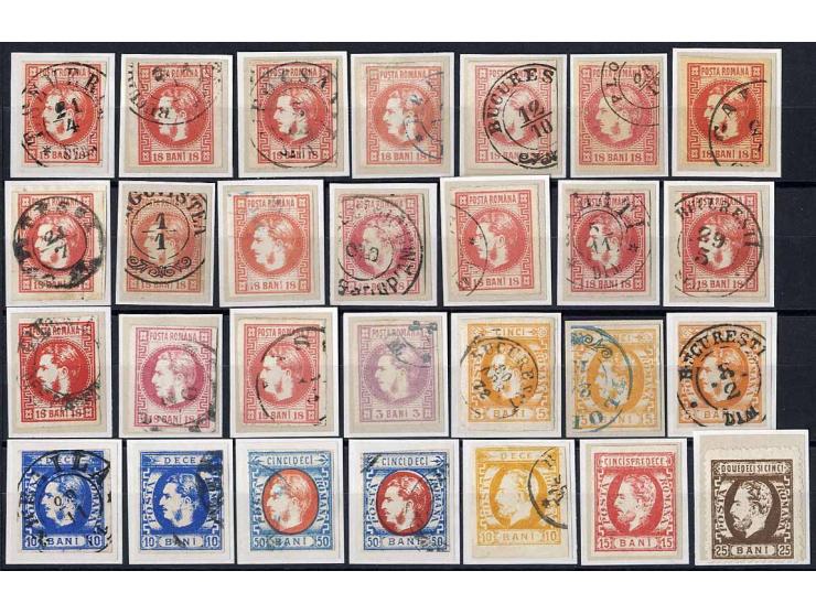 1864/72, ungebrauchte und gestempelte Zusammenstellung, etwas unterschiedlich mit Prachtstücken