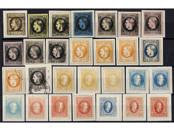 1864/72, ungebrauchte und gestempelte Zusammenstellung, etwas unterschiedlich mit Prachtstücken