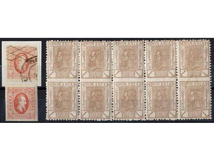 1864/72, ungebrauchte und gestempelte Zusammenstellung, etwas unterschiedlich mit Prachtstücken